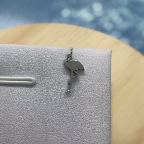 Stainless Steel Flamingo Stud Earrings - Picture 4 of 5
